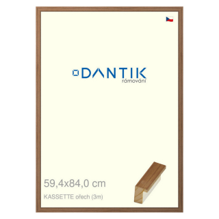 DANTIK rámeček 59,4x84 | KASSETTE ořech (Plexi Čiré)