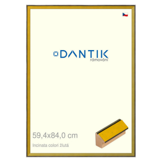 DANTIK rámeček 59,4x84 | INCLINATA colori žlutá (Plexi Čiré)