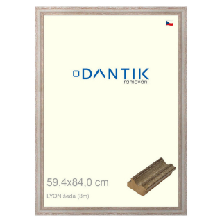 DANTIK rámeček 59,4x84 | LYON šedá (Plexi Čiré)