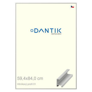 DANTIK rámeček 59,4x84 | ALU profil 6001 Stříbrná matná (Plexi Čiré)
