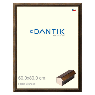 DANTIK rámeček 60x80 | Forgia Bronzea (Plexi Čiré)