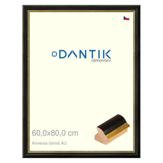DANTIK rámeček 60x80 | ANIVERSA černá AU (Plexi Čiré)