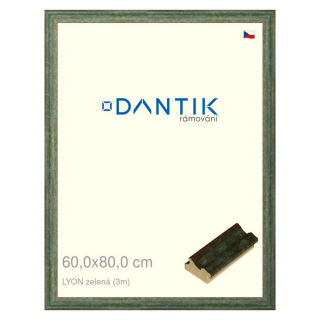 DANTIK rámeček 60x80 | LYON zelená (Plexi Čiré)