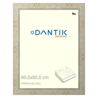 DANTIK rámeček 60x80 | PRAHA Bílá (Plexi Čiré)