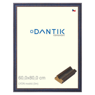 DANTIK rámeček 60x80 | LYON modrá (Plexi Čiré)