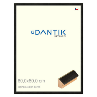 DANTIK rámeček 60x80 | INCLINATA colori černá (Plexi Čiré)