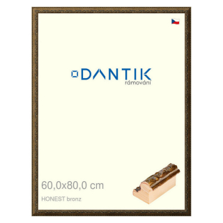 DANTIK rámeček 60x80 | HONEST malá vysoká bronz (Plexi Čiré)
