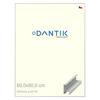 DANTIK rámeček 60x80 | ALU profil 6030 Bílá matná (Plexi Čiré)