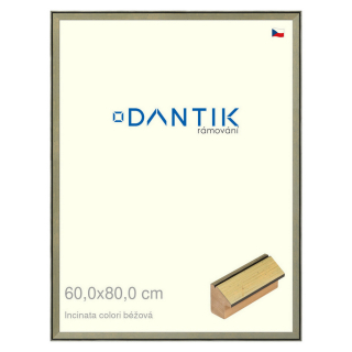 DANTIK rámeček 60x80 | INCLINATA colori béžová (Plexi Čiré)