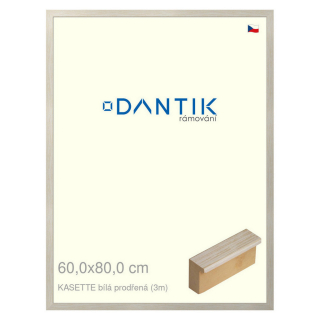 DANTIK rámeček 60x80 | KASSETTE bílá prodřená (Plexi Čiré)