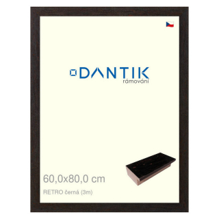 DANTIK rámeček 60x80 | RETRO černá (Plexi Čiré)