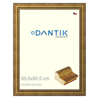 DANTIK rámeček 60x80 | KLASIK zlatá (Plexi Čiré)