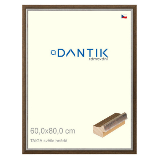DANTIK rámeček 60x80 | TAIGA sv.hnědá (Plexi Čiré)