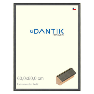 DANTIK rámeček 60x80 | INCLINATA colori šedá (Plexi Čiré)