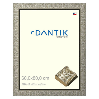 DANTIK rámeček 60x80 | PRAHA stříbrná (Plexi Čiré)