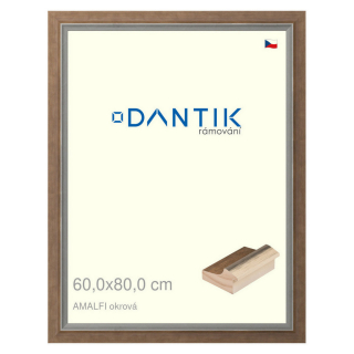 DANTIK rámeček 60x80 | AMALFI okrová (Plexi Čiré)