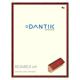 DANTIK rámeček 60x80 | INCLINATA colori červená (Plexi Čiré)
