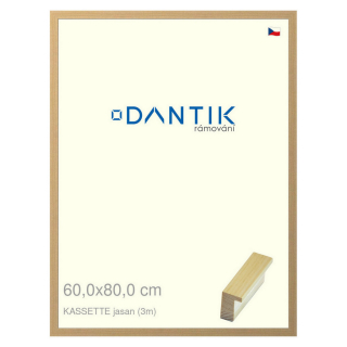 DANTIK rámeček 60x80 | KASSETTE jasan (Plexi Čiré)