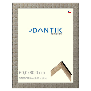 DANTIK rámeček 60x80 | SARTORI kost.bílá s (Plexi Čiré)
