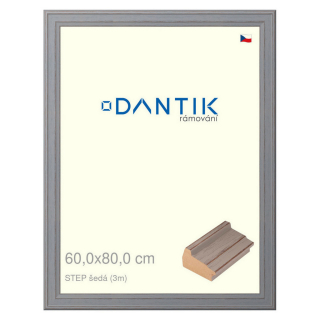 DANTIK rámeček 60x80 | STEP šedá (Plexi Čiré)