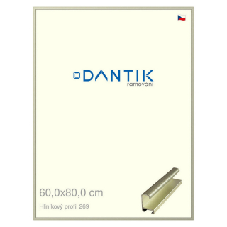 DANTIK rámeček 60x80 | ALU profil 7269 Šedá Pyrit broušená (Plexi Čiré)