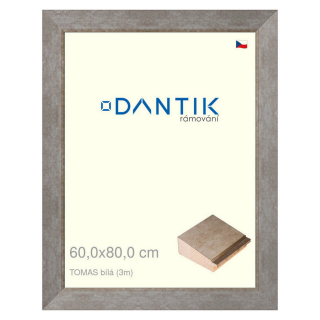 DANTIK rámeček 60x80 | TOMAS bílá velká (Plexi Čiré)