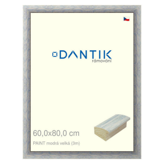DANTIK rámeček 60x80 | PAINT modrá velká (Plexi Čiré)