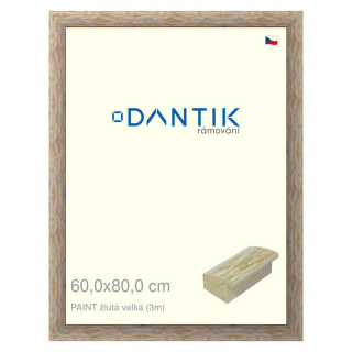 DANTIK rámeček 60x80 | PAINT žlutá velká (Plexi Čiré)