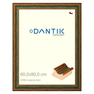 DANTIK rámeček 60x80 | HRAD zelená (Plexi Čiré)