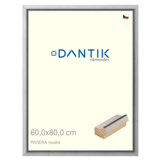 DANTIK rámeček 60x80 | RIVIERA modrá (Plexi Čiré)