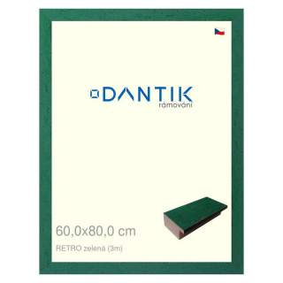 DANTIK rámeček 60x80 | RETRO zelená (Plexi Čiré)