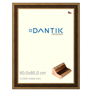 DANTIK rámeček 60x80 | KLASIK hnědá (Plexi Čiré)