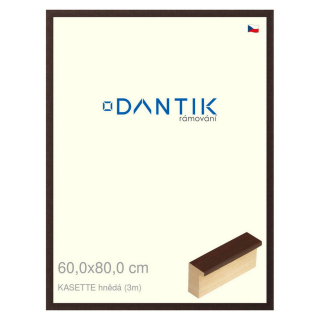 DANTIK rámeček 60x80 | KASSETTE hnědá (Plexi Čiré)