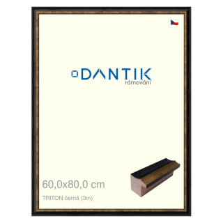 DANTIK rámeček 60x80 | TRITON černá (Plexi Čiré)
