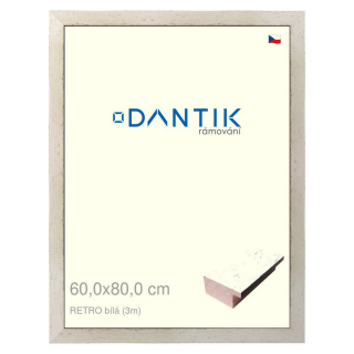DANTIK rámeček 60x80 | RETRO bílá (Plexi Čiré)