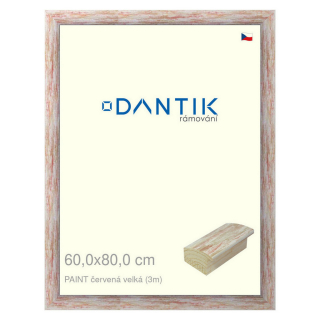 DANTIK rámeček 60x80 | PAINT červená velká (Plexi Čiré)