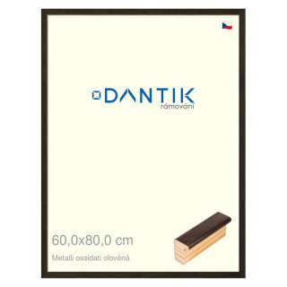 DANTIK rámeček 60x80 | Metalli oidati olověná (Plexi Čiré)