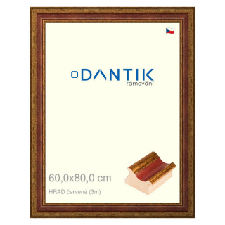 DANTIK rámeček 60x80 | HRAD červená (Plexi Čiré)