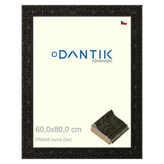DANTIK rámeček 60x80 | PRAHA černá (Plexi Čiré)