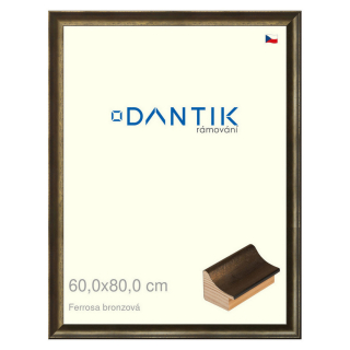 DANTIK rámeček 60x80 | Ferrosa bronzová (Plexi Čiré)