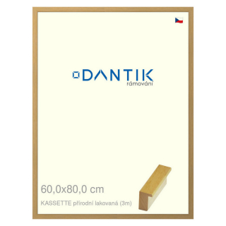 DANTIK rámeček 60x80 | KASSETTE přírodní lakovaná (Plexi Čiré)