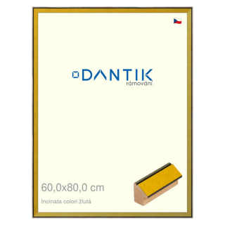 DANTIK rámeček 60x80 | INCLINATA colori žlutá (Plexi Čiré)