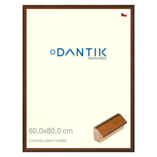 DANTIK rámeček 60x80 | INCLINATA colori hnědá (Plexi Čiré)
