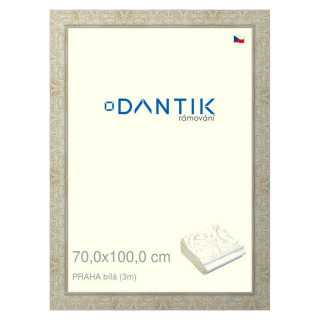 DANTIK rámeček 70x100 | PRAHA Bílá (Plexi Čiré)