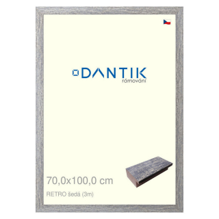 DANTIK rámeček 70x100 | RETRO šedá (Plexi Čiré)