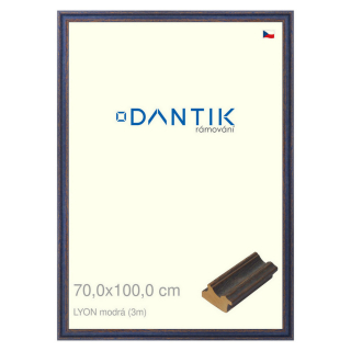 DANTIK rámeček 70x100 | LYON modrá (Plexi Čiré)