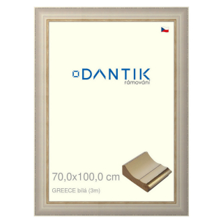DANTIK rámeček 70x100 | GREECE bílá (Plexi Čiré)