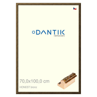 DANTIK rámeček 70x100 | HONEST malá vysoká bronz (Plexi Čiré)