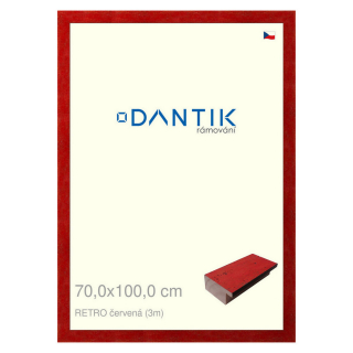 DANTIK rámeček 70x100 | RETRO červená (Plexi Čiré)
