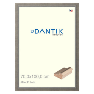 DANTIK rámeček 70x100 | AMALFI šedá (Plexi Čiré)